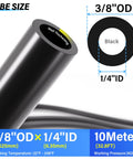 Black Heavy Duty Three Eighths Inch OD Nylon Pneumatic Air Tubing Kit 10 Meter 32.8 Ft DOT Rated 362 PSI Working Pressure Image