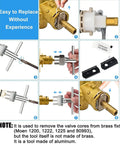 Cartridge Puller Tool For Faucets Removal Compatible With 1200 1222 1225 80993 Brass And Plastic Cartridges No Sweat DIY Faucet Repair Kit With Easy Grip For Quick Removal, aluminum tool