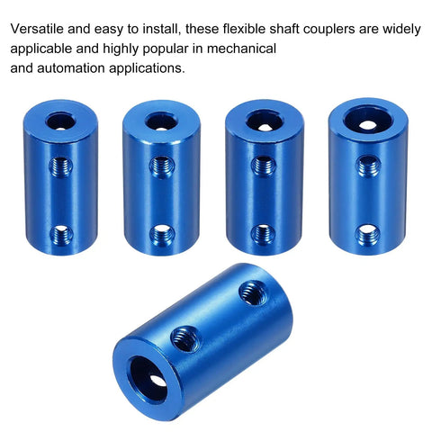 Beefy Rigid Shaft Coupler 6mm To 7mm 25mm Length 14mm Diameter Steel Joint Connector For 3D Printers DIY Motors Encoder With Screws 4 Pieces Heavy Duty High Strength Heat Resistant Coupling, blue aluminum