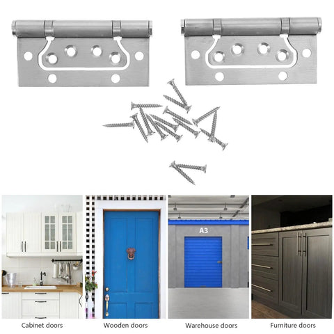 Thickened 4 Inch Stainless Steel Furniture Hinge With Bearing Workhorse Heavy Duty Cabinet Door Butt Hinge For Wooden Doors