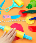 9-Piece Dough And Clay Tools Starter Set For Kids With Rollers, Pizza Cutter, Rolling Pins, Safety Scissors, Dough Extruder