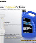BZCovac 30cc hand oil transfer pump for gallon and wide-mouth quart bottles, transfers gear oil and transmission fluid.