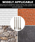 Masonry Chisel Set For SDS Plus Rotary Hammer, 4 Piece Tile Removal Bits Kit with different wall surfaces background