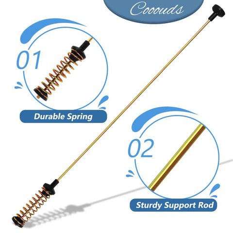 Easy Install Premium Washer Suspension Rods DC68-03172B-03 Replacement shown with durable spring and sturdy support rod.