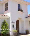 Front view of house with Crazy Bright 70W LED Full Cutoff Wall Pack With 8,400 Lumens At 5000K Daylight under entryway.