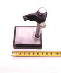 Beefy Indicator Base Comparator Stand With 8.25 Inch Tall Rod For Precise Inspection And Slick Alignment, 5 1/4 By 6 5/8 By 2 Inch Base Built For Gauge And Tooling Measurements On The Shop Floor BR10218CT4, metal stand with ruler