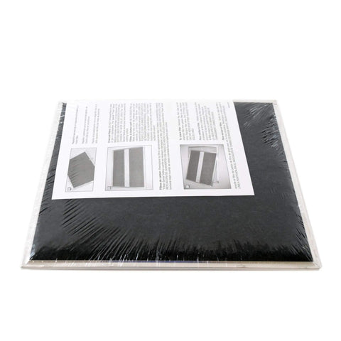 Packaged Range Hood Filter Non Ducted 2 Pack OEM Replacement Part shown in sealed plastic with instructions visible
