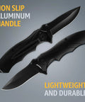 Beefy Everyday Carry Folding Knife For Men With Sharp Blade And Glass Breaker Pocket Clip Camping Gear EDC Survival Hunting