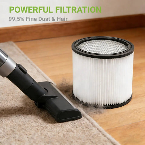 Two Pack 90304 Replacement Vacuum Filters For 90350 90333 903-04-00, with vacuum cleaning carpet, powerful filtration