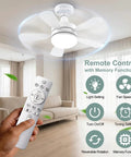 Hand holding remote for Seventeen Point Seven Inch Socket Fan Light With Remote, 3000 Lumens LED Ceiling Fan And Light Kit in living room