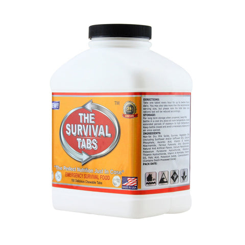 180 Tabs Emergency Food Supply, 15 Day Survival Meals, Gluten Free Non GMO MRE Style Prepper Friendly With Vanilla Flavor bottle