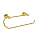 Fresno Collection Wall Mounted Paper Towel Holder In Polished Brass, space-saving design with concealed mounting hardware