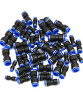 50 Pieces Quick Connect Air Hose Fittings For 4mm 6mm 8mm 10mm 12mm Tubing Easy Push To Connect Pneumatic Airline Connectors
