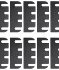 10 Pcs Black Door Hinge Gap Spacers For Quick Gap Fixes, PVC Construction, 4.0 x 1.5 In And 10.2 x 3.8 Cm, Rounded 5/8 In Corners