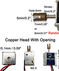 Two Pack Mini Push Pull Linear Solenoids Electromagnets with 5mm stroke copper head and frame actuators for DC operation