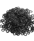 Three Wave Spring Washers Kit, 500 Pieces, 4x8x0.3mm 65Mn Spring Steel, Compression Type Machine Gaskets, Elastic Repair Washers For Industrial Fastening And Space Critical Applications, black washers pile