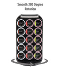 Single Serve Coffee Pod Carousel Organizer, 35 Pod Capacity, Lazy Susan Metal Mesh Design, smooth 360-degree rotation view