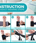 4-Piece Medical Restraint System For Senior Care, Black Ankle And Wrist Straps With Hospital Bed Safety Straps instructional image
