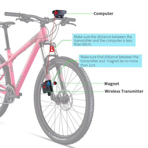 Wireless Bike Computer With Dual Bike Settings, Speedometer And Odometer, Waterproof Multi Function Cyclometer, 4 Line Backlit Display, Easy Read Data For Road And Mountain Cycling, YT-813