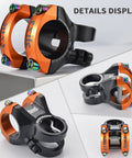 Ultra Lightweight 40mm MTB Stem For 31.8mm Handlebar And 28.6mm Tubes CNC Aluminum Alloy Short Riser, black orange