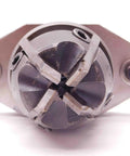 Close-up view of adjustable hollow mill cutter reamer front, five sixteenths inch inner diameter, one inch shank, metal precision tool.
