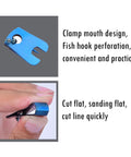 Stainless Steel Fishing Line Nipper Cutter With Keychain showing clamp mouth design for precise line cutting