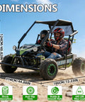 Gas Powered Go Kart For Adults And Kids With Premium Steel Tubular Frame Off Road Kart With 18 Inch Tires in action