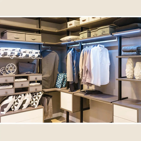 Installed white floating wood shelves two pack 30 by 14 inch wall mounted storage display shelves in custom closet