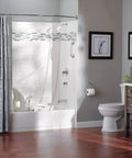 Bathroom with Eva 24 Inch Hotel Style Towel Shelf With Towel Bar In Chrome Finish Wall Mounted Bathroom Organizer For Towels