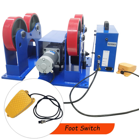Honest Workhorse Heavy Duty Welding Positioner featuring slick adjustable speed and 2200 LB capacity with foot switch.