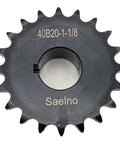 No 40 Roller Chain Sprocket Type B Built Tough For No 40 Chain One And One Eighth Inch Bore Twenty Teeth Hardened Anti Rust 1045 Steel