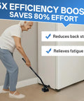 Heavy Duty Steel Furniture Lifter Tool Set With Four Grippy Pads Effortlessly Hoist Couches And Fridges For Quick Clean Ups Or Apartment Moves Absolute Game Changer That Keeps Your Back Happy During The Grind, used by elderly woman lifting fridge.