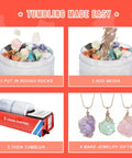 Steps for using Rock Tumbler Kit With 6Lb Capacity For Home Jewelry Making, Easy To Use, Beginner-Friendly, And Low Maintenance