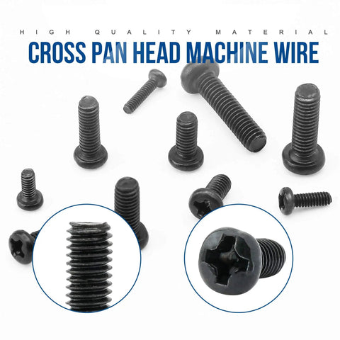 650 Piece Laptop Screw Kit For Replacement And Repair With Miniature Screws In M1.4 M1.7 M2 M2.5 And M3 Sizes Pan Head Phillips Fasteners