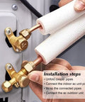 Installation of Ten Foot Mini Split Line Set With One Quarter Inch And Three Eighths Inch OD Copper Tubing Built Tough Insulated Pipes