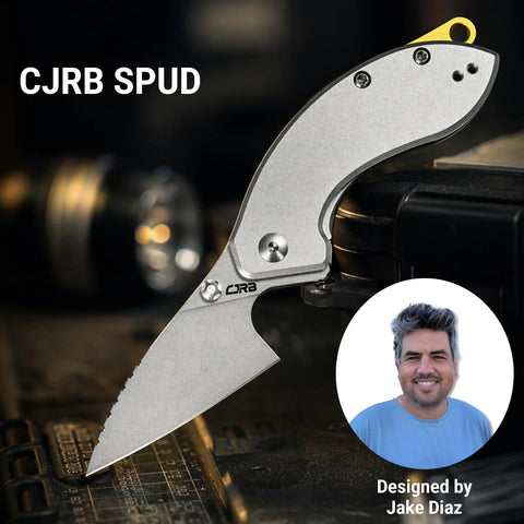 Spud Small Neck Knife With Detachable Lanyard Clip And Pocket Clip, 2.34 Inch AR-RPM9 Steel Blade, Aluminum Handle displayed.