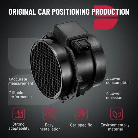 Mass Air Flow Sensor MAF for BMW 330Ci 2001 2003 And 330xi 2001-2005 - Plug And Play MAF Meter Replacement, black plastic housing
