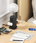 Ultimate Surge Protector Power Strip Tower With 16 Widely Spaced Outlets And 4 USB Ports, 15 Ft Extension Cord, 1080 Joules, on desk