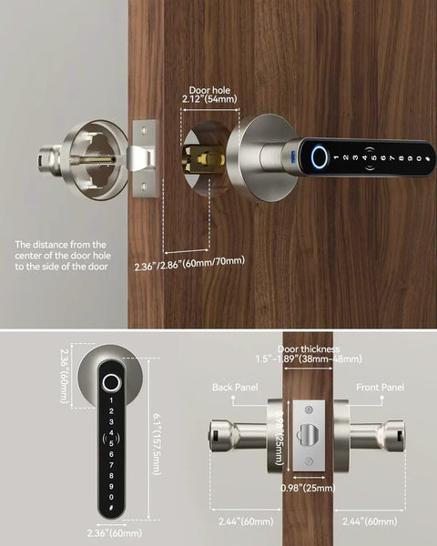 Smart Keyless Entry Door Lock With Rapid Biometric Scan And No Sweat Remote Access Powering A Legit Fingerprint Handle For Super Quick Bedroom Home Security And Zero Stress Living