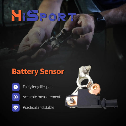 Automotive Battery Current Sensor Straight Swap For Dodge Challenger Charger Viper Ram Journey No Sweat Install Replace 4692269Ai 4692269Ah, detailed sensor view with connectors.