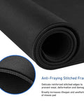 Ultra Large Extended Gaming Mouse Pad With Stitched Edges And Non Slip Natural Rubber Base For Esports Pros And Everyday Desk Setup, Waterproof Keyboard Mat Measuring 31.5 By 15.7 Inches, Pro Grade, Ideal For Gaming And Office, close-up view of rolled edge and stitching detail.