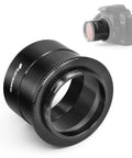 2 Inch T2 Focal Telescope Camera Adapter II For SLR And DSLR Cameras With Grooved Plug And Play Design For Easy Attachment To Telescope All Metal M42 T Mount Astronomy Adapter For Photography.