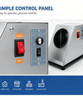 Heavy Duty Candy Coating Machine And Sugar Ball Coater Built Different Stainless Steel Workhorse With Timer Controlled Constant Temperature Dryer For Food And Pharma Lines 110V control panel with switches and dials
