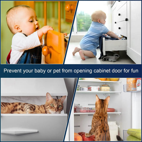 Heavy Duty Magnetic Door Catch Set 24 Pack That Grips Up To 25 Lbs Stainless Steel Cabinet Magnets Latch Hardware preventing access by children and pets.