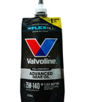 Valvoline Full Synthetic Advanced Gear Oil SAE 75W-140 in a convenient pouch for easy application.