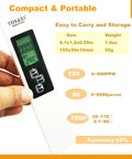 3 In 1 Digital Water Quality Tester TDS EC And Temperature Meter for Drinking Water Pools and Aquariums, handheld device in use