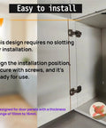 Four Inch Surface Mount Concealed Cabinet Hinges 4 Pack With Screws For Frameless Kitchen Cabinets installed on a cabinet door