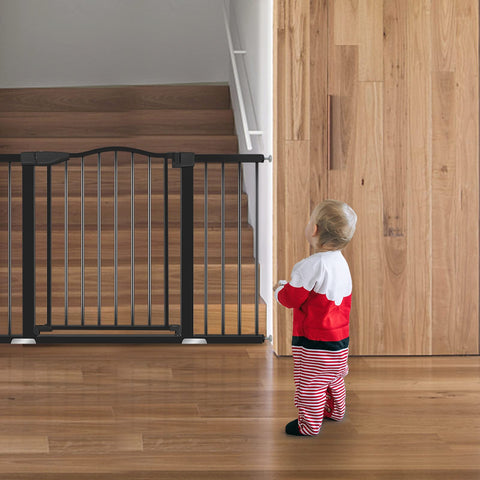 Extra Wide Baby Gate for Stairs and Doorways With Auto Close Door Adjustable 29.93-51.5 Inches, 30 Inch Tall Pressure Mounted