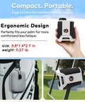 Golf Rangefinder With Slope And Magnetic Mount 1200 To 1500 Yard Range Finder 7x Magnification Flag Lock Vibration Rechargeable Distance Measurement Device For Men Black shown in hand and attached to golf bag, emphasizing portability and ergonomic design.