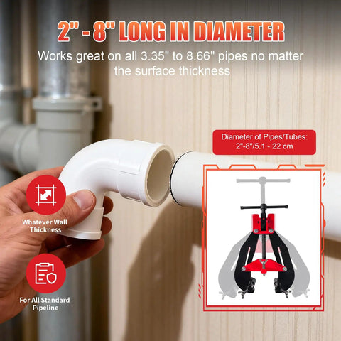 Pipe Clamp Two To Six Inches Quick Release T Handle Welding Alignment Tool with adapter for pipes and flanges